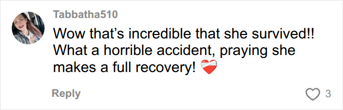 An online comment offering prayers for the recovery of the UGA student who survived the fall. An online comment offering prayers for the recovery of the UGA student who survived the fall.