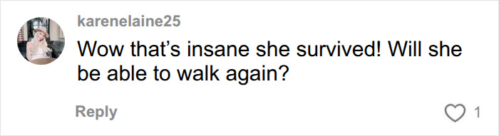 An online response questioning if the fallen UGA student will be able to walk again. An online response questioning if the fallen UGA student will be able to walk again.