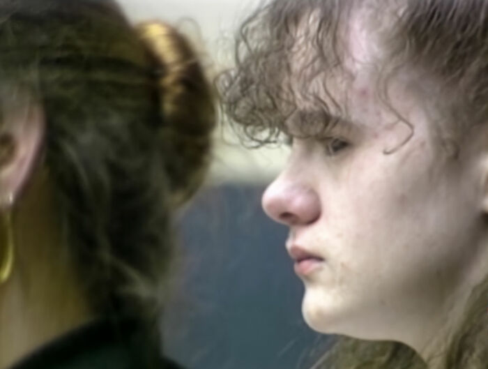 A close-up profile of a woman accused of horrific crimes in a Tennessee court A close-up profile of a woman accused of horrific crimes in a Tennessee court