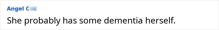 Comment on woman arrested for leaving husband on toilet, suggesting she may have dementia herself.