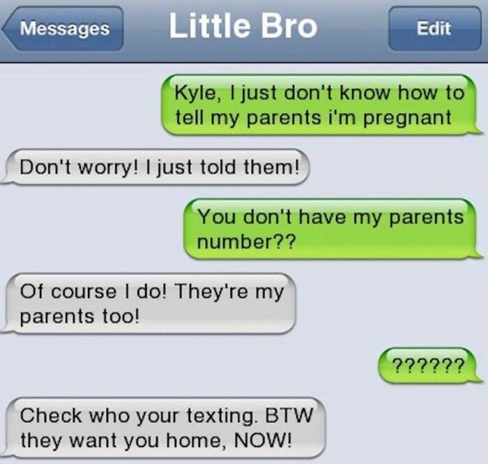 Savage text reply about pregnancy reveals surprising family text mix-up