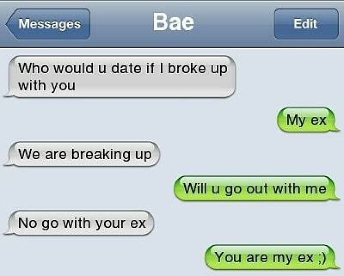 Savage text reply about dating and breakups in savage text replies