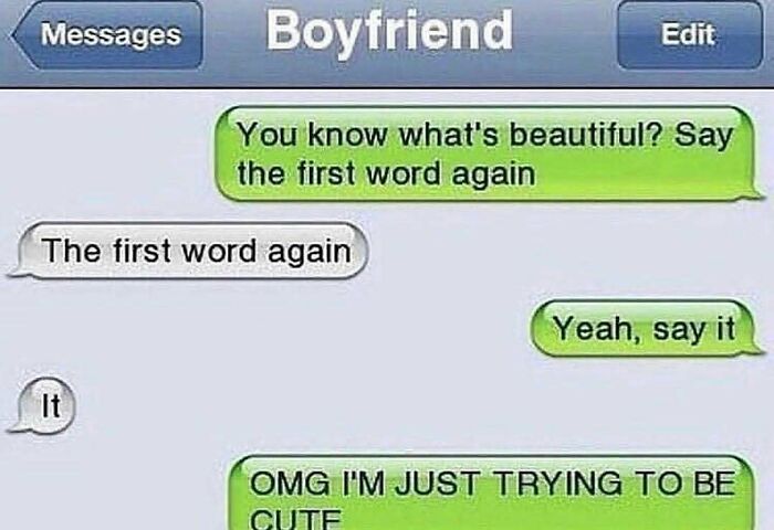 Savage text conversation trick with boyfriend misinterpreting words