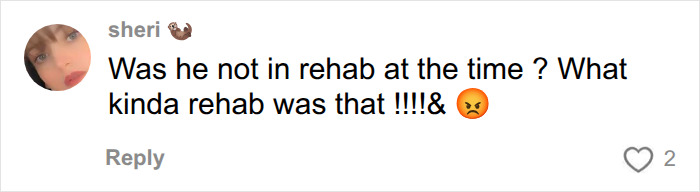 A comment asking about the rehab center context surrounding Presley Gerber’s tragic passing. A comment asking about the rehab center context surrounding Presley Gerber’s tragic passing.