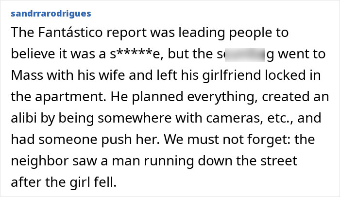 A post outlining suspicious details and a potential alibi in the daughter dating her boss investigation. A post outlining suspicious details and a potential alibi in the daughter dating her boss investigation.