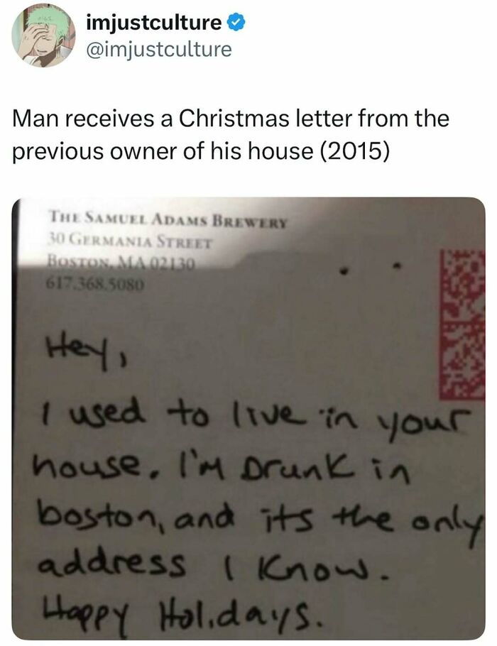 A handwritten Christmas letter from a previous owner of a house, for Imjustculture-Posts.