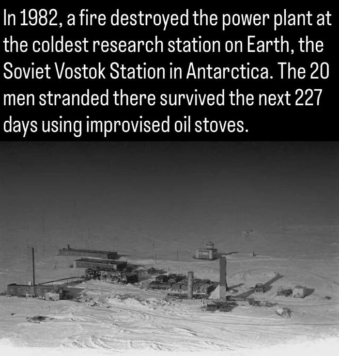 Soviet Vostok Station in Antarctica, capturing remarkable photos of the past from 1982.