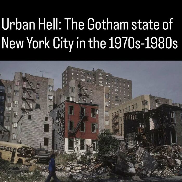 Decayed Bronx buildings in New York City, featuring remarkable photos of the past from the 1970s.