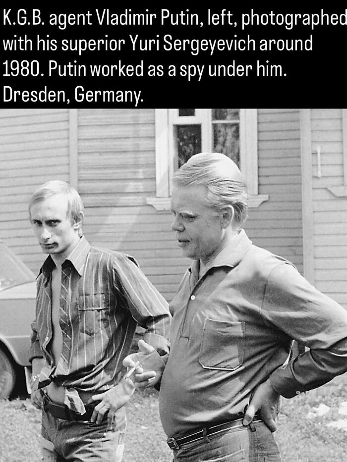A young Vladimir Putin in Dresden, showing the past in archival photos