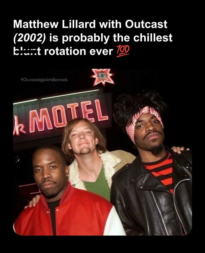 Nostalgic pics of Matthew Lillard alongside Outkast members Big Boi and Andre 3000 in front of a motel