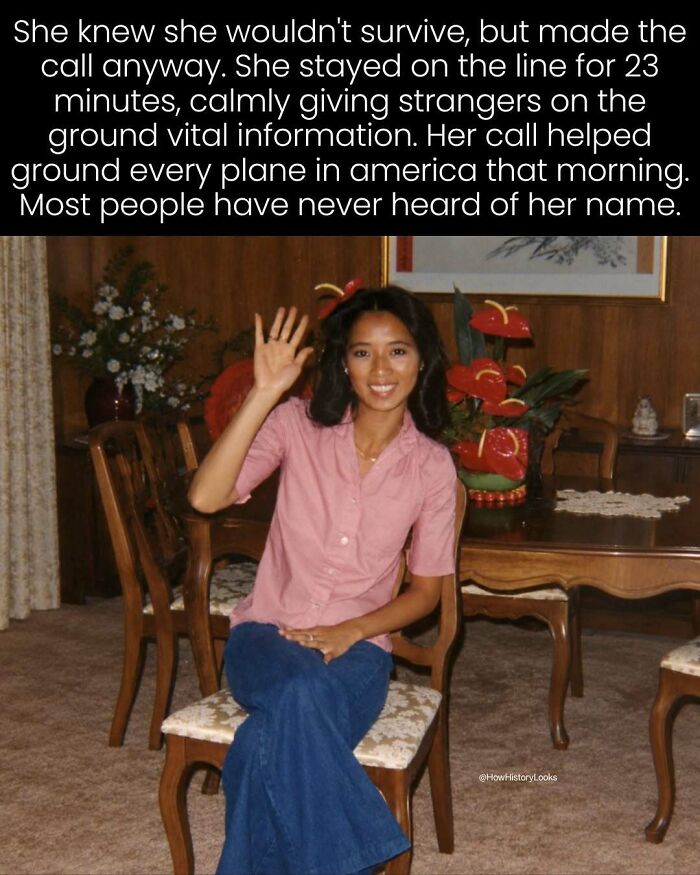 Flight attendant Betty Ong, an unsung hero whose actions are remembered in photos from history