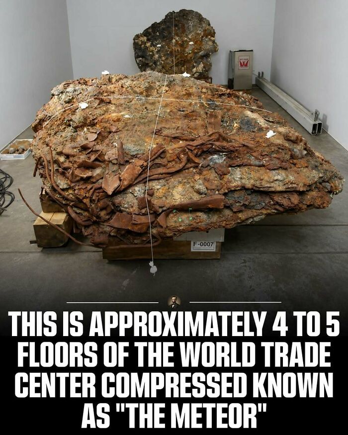 Photos from history of a compressed mass of World Trade Center debris known as The Meteor