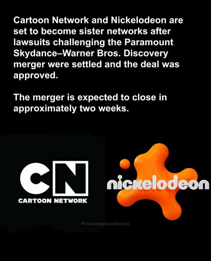 The logos of Cartoon Network and Nickelodeon side-by-side, representing iconic 90s nostalgic TV networks.