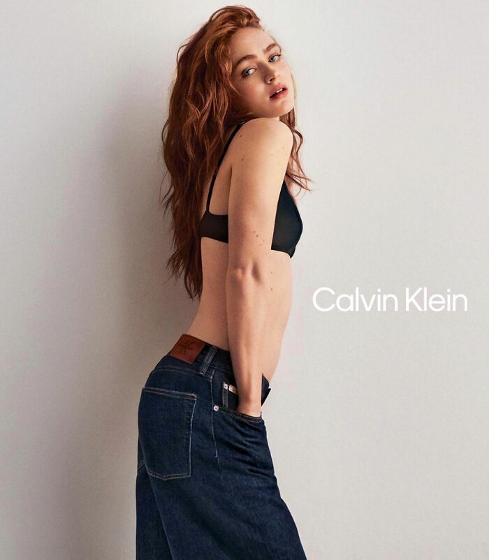 Sadie Sink, star of Stranger Things, posing in a Calvin Klein ad, sparking comparison to past woke ads. Sadie Sink, star of Stranger Things, posing in a Calvin Klein ad, sparking comparison to past woke ads.