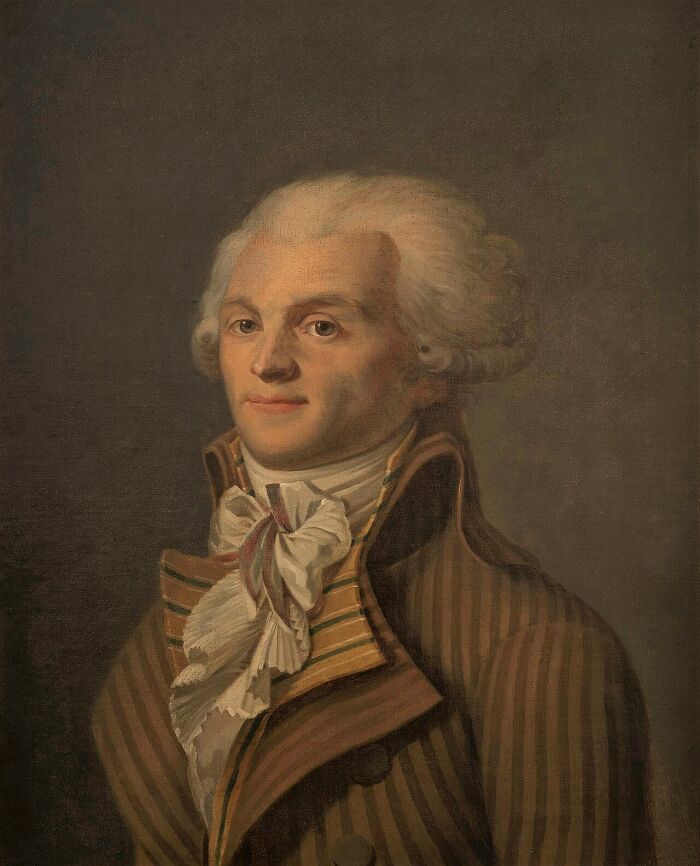 A painting of Maximillian Robespierre, a public figure whose legacy was ultimately destroyed.