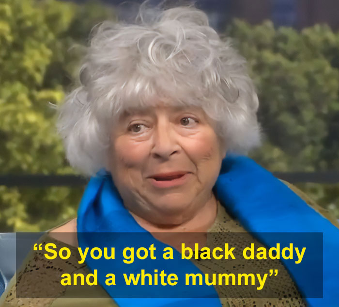 Miriam Margolyes, a Harry Potter star, makes an appalling remark about a show host's skin on live TV. Miriam Margolyes, a Harry Potter star, makes an appalling remark about a show host's skin on live TV.