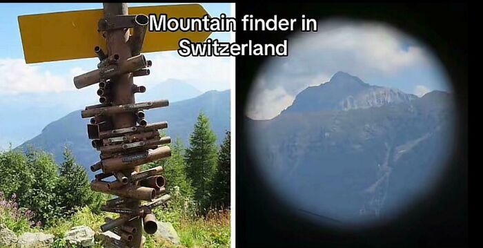 Mountain finder device in Switzerland helps identify mountain peaks