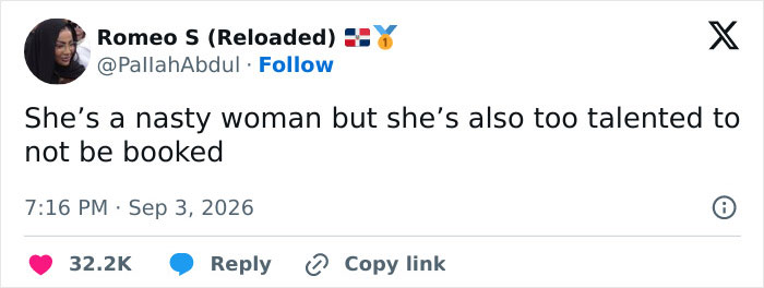 A social media post defending a talented actress amidst disturbing allegations as her new show hits. A social media post defending a talented actress amidst disturbing allegations as her new show hits.