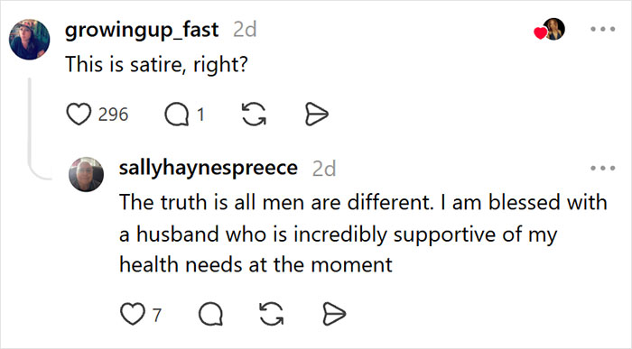 A woman suffers from a post C-section infection, her grandad thinks she is faking the whole thing.