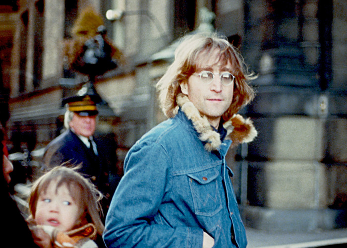 John Lennon and his grandson, an unusual name for the Lennon family. John Lennon and his grandson, an unusual name for the Lennon family.