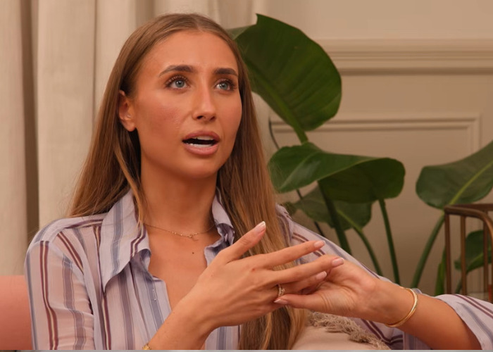 Lily Phillips gesturing while discussing her claim about God and the adult industry. Lily Phillips gesturing while discussing her claim about God and the adult industry.