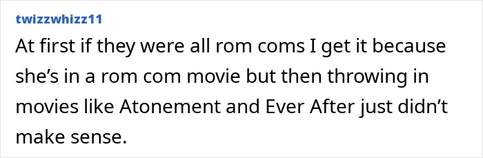 User comment critiquing the mix of movie genres in iconic look recreations User comment critiquing the mix of movie genres in iconic look recreations