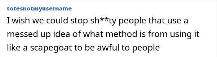 Screenshot of totesnotmyusername comment on actress calling to cancel method acting after co-star's appalling on-set behavior. Screenshot of totesnotmyusername comment on actress calling to cancel method acting after co-star's appalling on-set behavior.