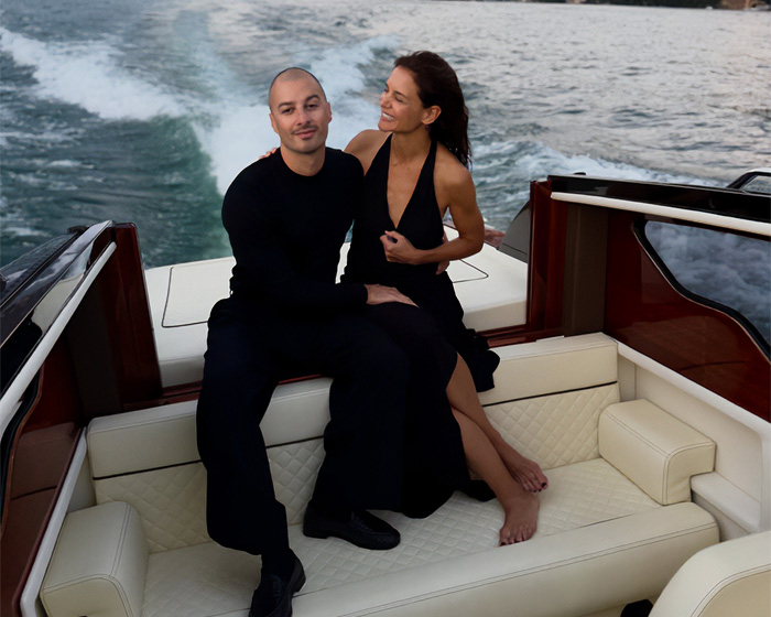 Katie Holmes and new boyfriend enjoying a boat ride, after daughter challenges Tom Cruise with name change. Katie Holmes and new boyfriend enjoying a boat ride, after daughter challenges Tom Cruise with name change.