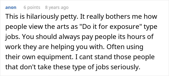 A comment on the stunning family photos with a hidden detail and epic revenge: highlighting the importance of paying artists for their work. A comment on the stunning family photos with a hidden detail and epic revenge: highlighting the importance of paying artists for their work.