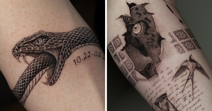 I Love Turning Nature Into Ink, And Here Are 20 Of My Favorite Animal Tattoos With Deep Symbolic Meanings