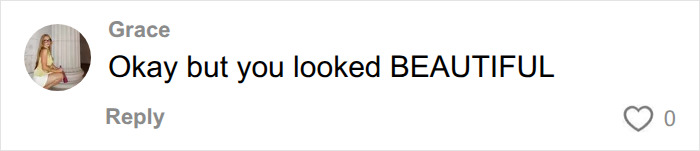 Grace commented, You looked BEAUTIFUL, praising the attractive woman who went viral in football stands.