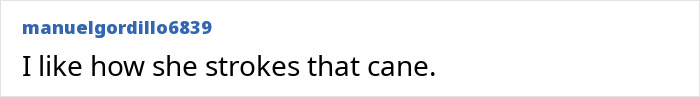 A user comment about Aubrey Plaza stroking a cane, in the context of her intimate scene with Robert De Niro.