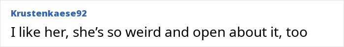 Screenshot of a comment: Krustenkaese92, I like her, she's so weird and open about it, too. Aubrey Plaza intimate scene discussion.