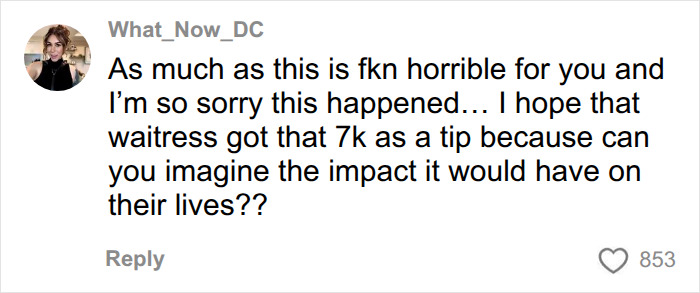 Comment discussing impact of a 7k tip related to Bali bar bill warning Comment discussing impact of a 7k tip related to Bali bar bill warning