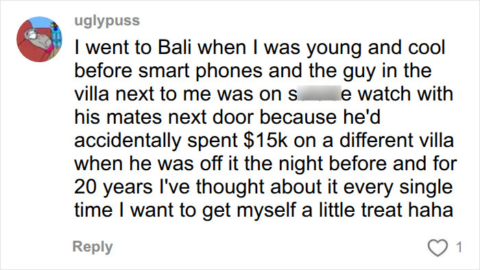 Social media comment sharing Bali travel experience with a costly villa mix-up Social media comment sharing Bali travel experience with a costly villa mix-up