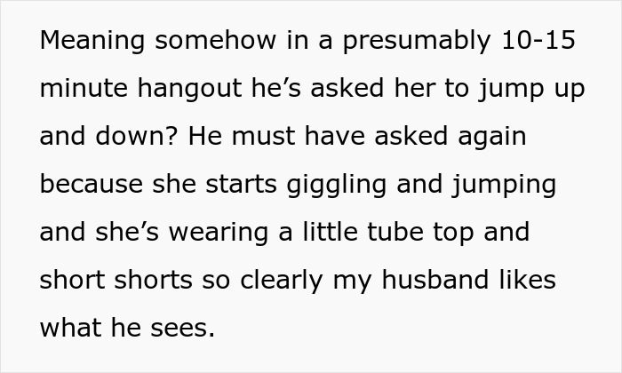 A wife discovers her hubby flirting with a woman, causing a marriage breaking point.