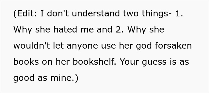 Student finds a perfect way to drive her teacher crazy because the teacher wouldn't let anyone use her books. Student finds a perfect way to drive her teacher crazy because the teacher wouldn't let anyone use her books.