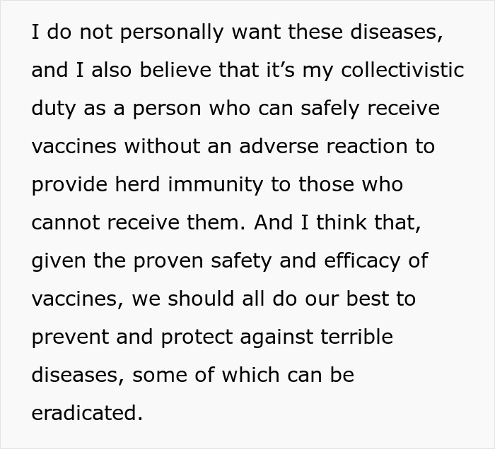 A black text story panel highlighting herd immunity and the safety and efficacy of vaccines. A black text story panel highlighting herd immunity and the safety and efficacy of vaccines.