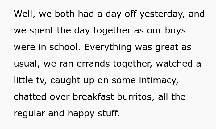 A black text story panel about a happy day off together with the kids at school. A black text story panel about a happy day off together with the kids at school.