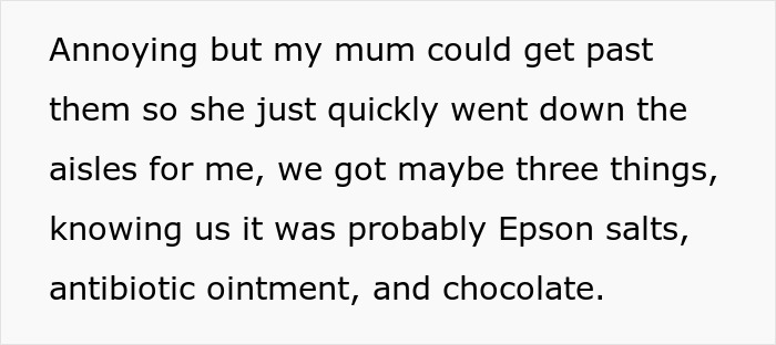 Screenshot of text about a wheelchair-bound teen's mum navigating aisles due to poor accessibility, highlighting the need for advocacy. Screenshot of text about a wheelchair-bound teen's mum navigating aisles due to poor accessibility, highlighting the need for advocacy.