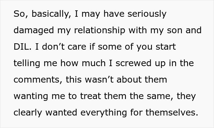 A screenshot containing text about a strained relationship with a son and DIL over grandmother choices. A screenshot containing text about a strained relationship with a son and DIL over grandmother choices.