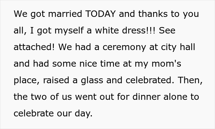 Bride Is Told She "Doesn't Need" A White Dress, Then Sees What Her MIL Plans To Wear To The Ceremony