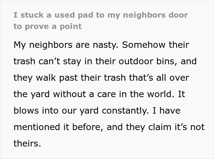Woman Leaves A Nasty Surprise On Neighbors’ Door After They Refuse To Take Care Of Their Trash Woman Leaves A Nasty Surprise On Neighbors’ Door After They Refuse To Take Care Of Their Trash