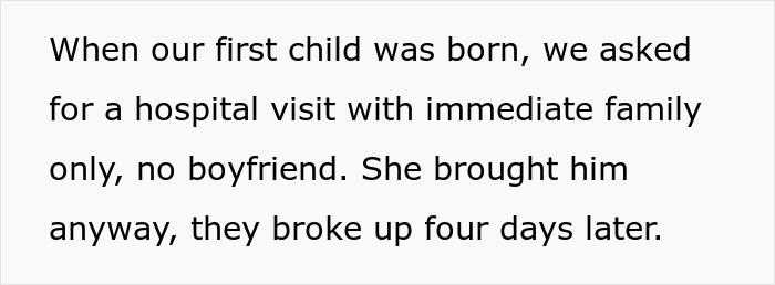 Text about MIL bringing her BF to a hospital visit against parents wishes after grandkids were born. Text about MIL bringing her BF to a hospital visit against parents wishes after grandkids were born.