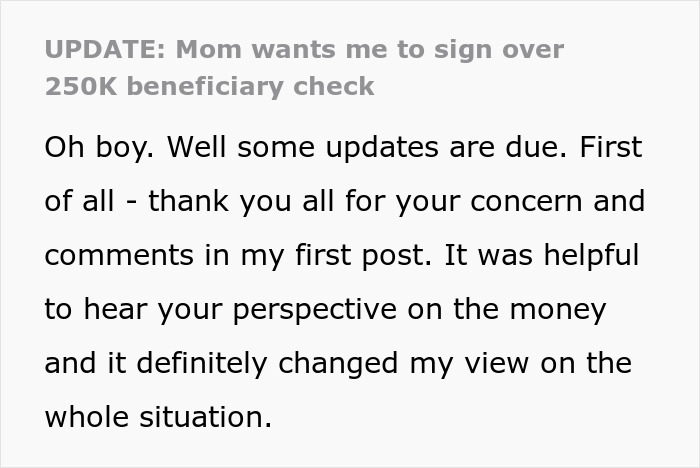 Mom Demands Kids Give Her Their Share Of The Inheritance, Doesn't Like Daughter's Response