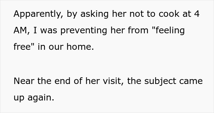 Mom Thinks Her Son And His Wife Should Live By Her Rules While She's Visiting Mom Thinks Her Son And His Wife Should Live By Her Rules While She's Visiting