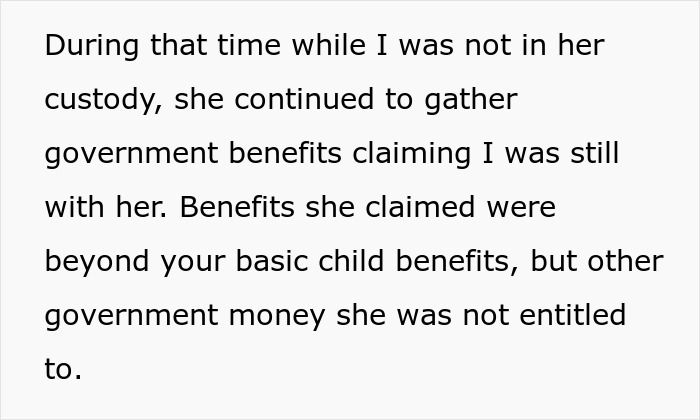 Text snippet: mom and aunt gathered government benefits while child was not in their custody. Mom and aunt prison break. Text snippet: mom and aunt gathered government benefits while child was not in their custody. Mom and aunt prison break.