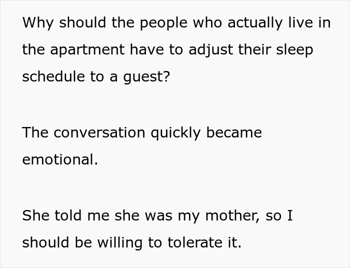 Mom Thinks Her Son And His Wife Should Live By Her Rules While She's Visiting Mom Thinks Her Son And His Wife Should Live By Her Rules While She's Visiting