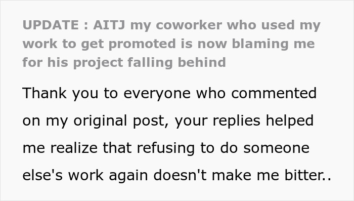Man Takes Credit For Colleague’s Work And Gets Promoted, Then The Receipts Come Out Man Takes Credit For Colleague’s Work And Gets Promoted, Then The Receipts Come Out