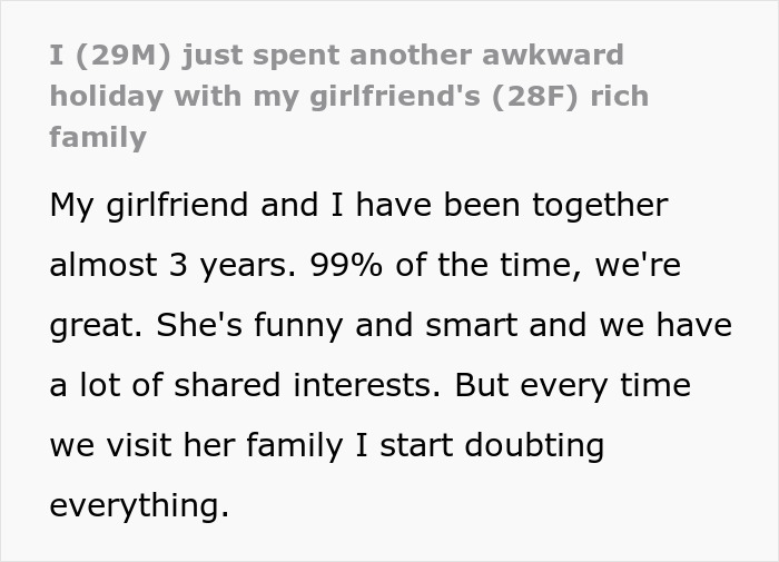 Guy Can't Handle Being With Girlfriend's Rich Family Who Thinks He's A Complete Loser